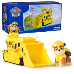 Paw Patrol Basic Vehicle - Rubble's Bulldozer with Figure
