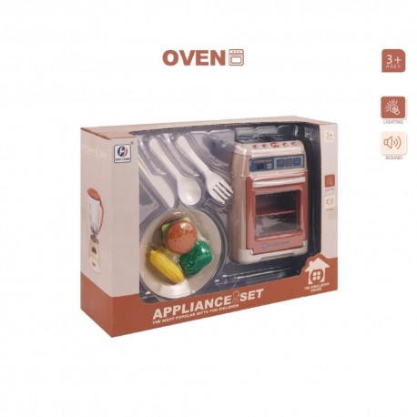 My Little Home Electric Oven with Accessories - Light and Sound (Beige)