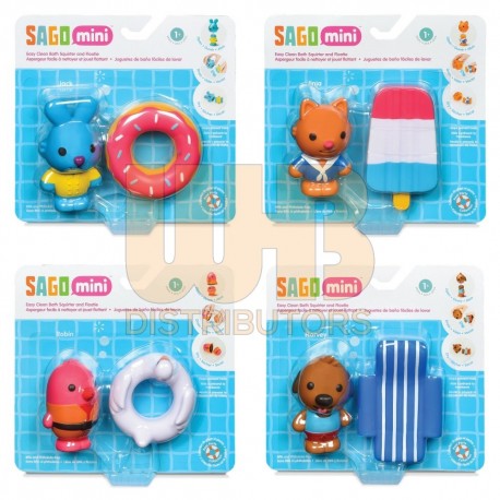 Sago Mini Easy Clean Bath Squirter and Floatie Asst
