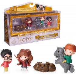 Wizarding World: Harry Potter Micro Magical Moments Collectible Year 1 Scene Play Pack (Harry, Hermione, Ron, Fluffy)