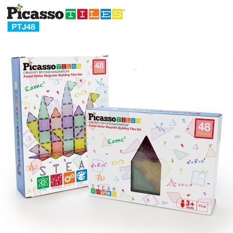 Picasso Tiles 48pcs Magnetic Tiles in Blister