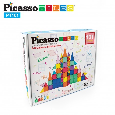 Picasso Tiles 101pcs Magnetic Tiles in Blister