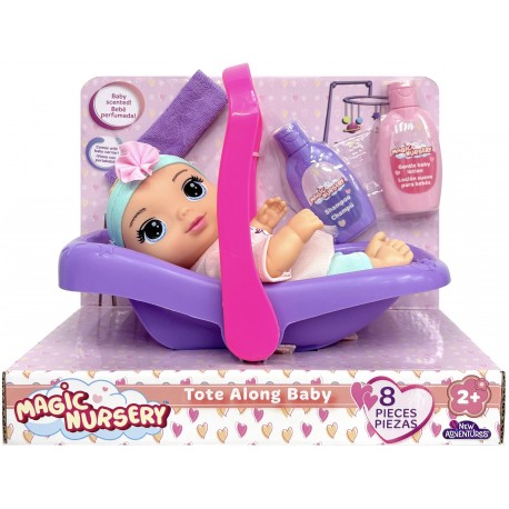 New Adventures Magic Nursery Tote Along Baby 8-inch Doll