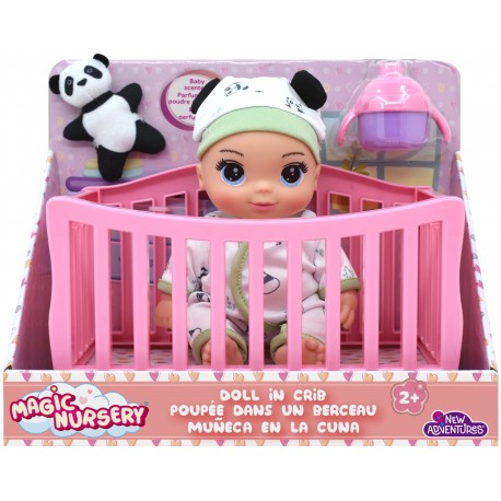 New Adventures Magic Nursery Doll in Crib 8-inch Doll