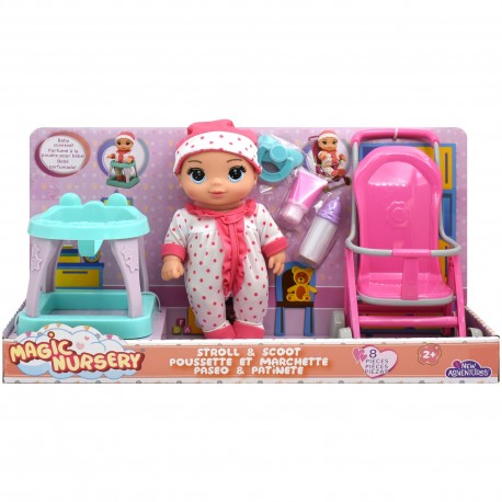 New Adventures Magic Nursery Stroll & Scoot 8-inch Doll