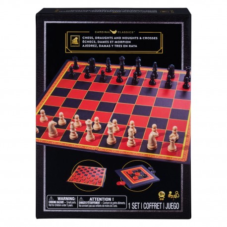 Cardinal Classics All in One Chess, Draughts and Noughts & Crosses games