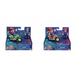 The Super Mario Galaxy Movie Pull Back Racer with Figure W1 Asst