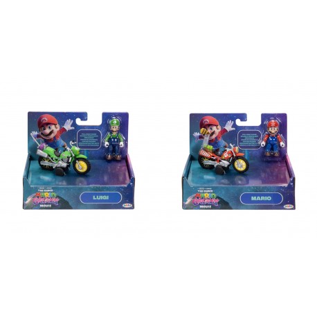 The Super Mario Galaxy Movie Pull Back Racer with Figure W1 Asst