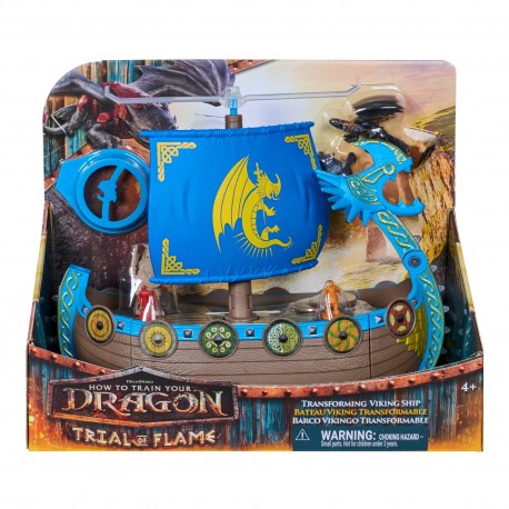 How to Train Your Dragon Transforming Viking Ship Playset with Figures