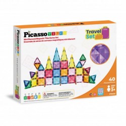 Picasso Tiles 40pcs Mini Diamond Magnetic Tiles Series Set