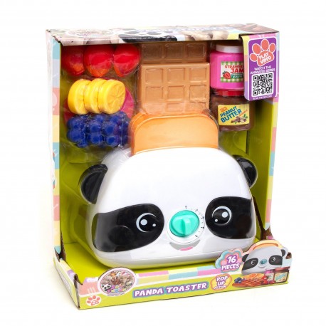 ZOO TROOP PANDA TOASTER WITH 2 SLICES OF TOAST AND ACCESSORIES