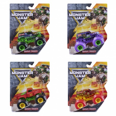 Monster Jam 1:64 Grave Digger Monster Truck Die Cast Vehicle Asst