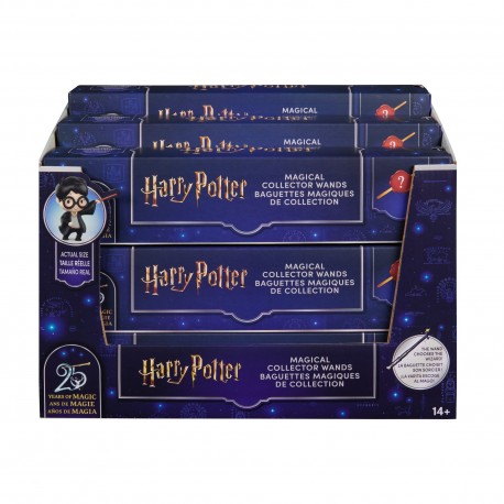 Wizarding World: Harry Potter 25 Years of Magic Collectible Wand (Display stand & Figurine) Asst
