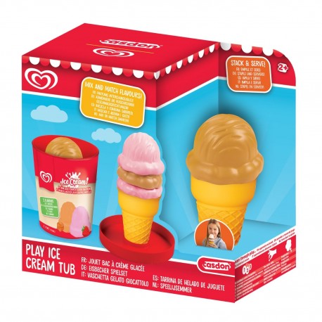 Walls Toy Ice Cream Tub - Strawberry & Caramel Flavour