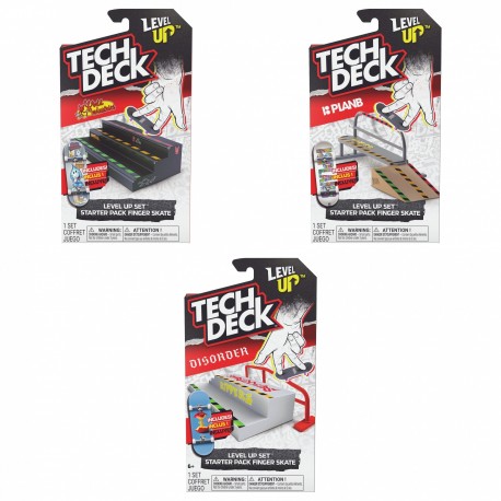 Tech Deck Level Up Starter Pack Finger Skate Set Asst