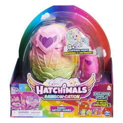 Hatchimals CollEGGtibles Rainbow-cation Family Hatchy Home Playset Asst