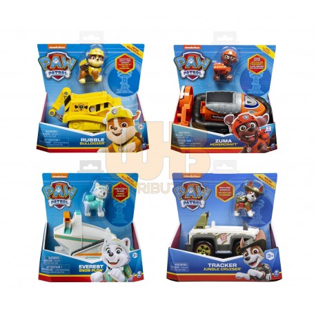 Paw Patrol Basic Vehicle (Tracker, Everest, Zuma, Rubble) Asst