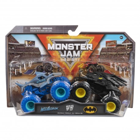 Monster Jam 1:64 2 Packs - Batman vs Megalodon
