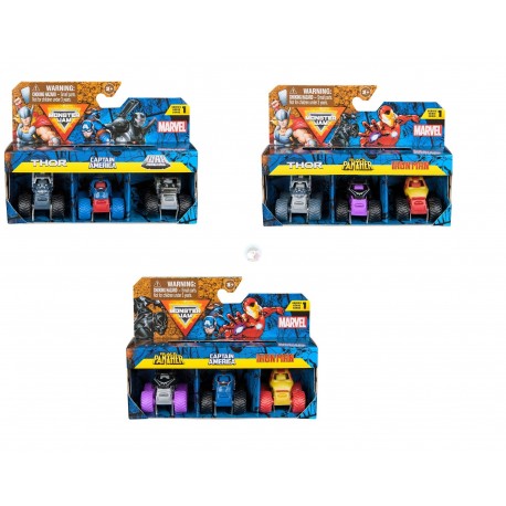 Monster Jam Mini Marvel Bundle Asst