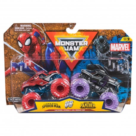 Monster Jam 1:64 Marvel 2 Pack Asst