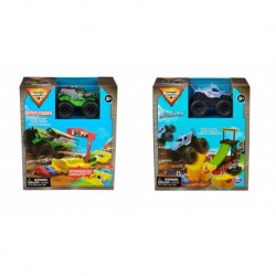 Monster Jam 1:72 Mini Playset (Megalodon & Grave Digger) Asst