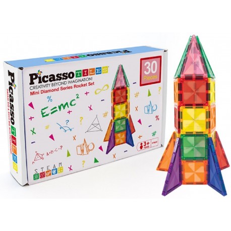 PicassoTiles Travel Size Rocket Magnetic Playset