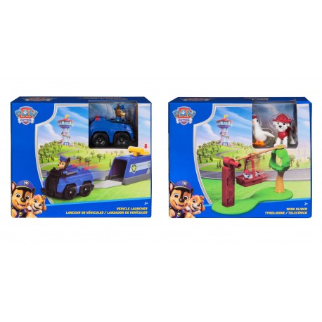 PAW Patrol Tower Mini Playset (Chase Launcher + Marshal Wire Slider) Asst
